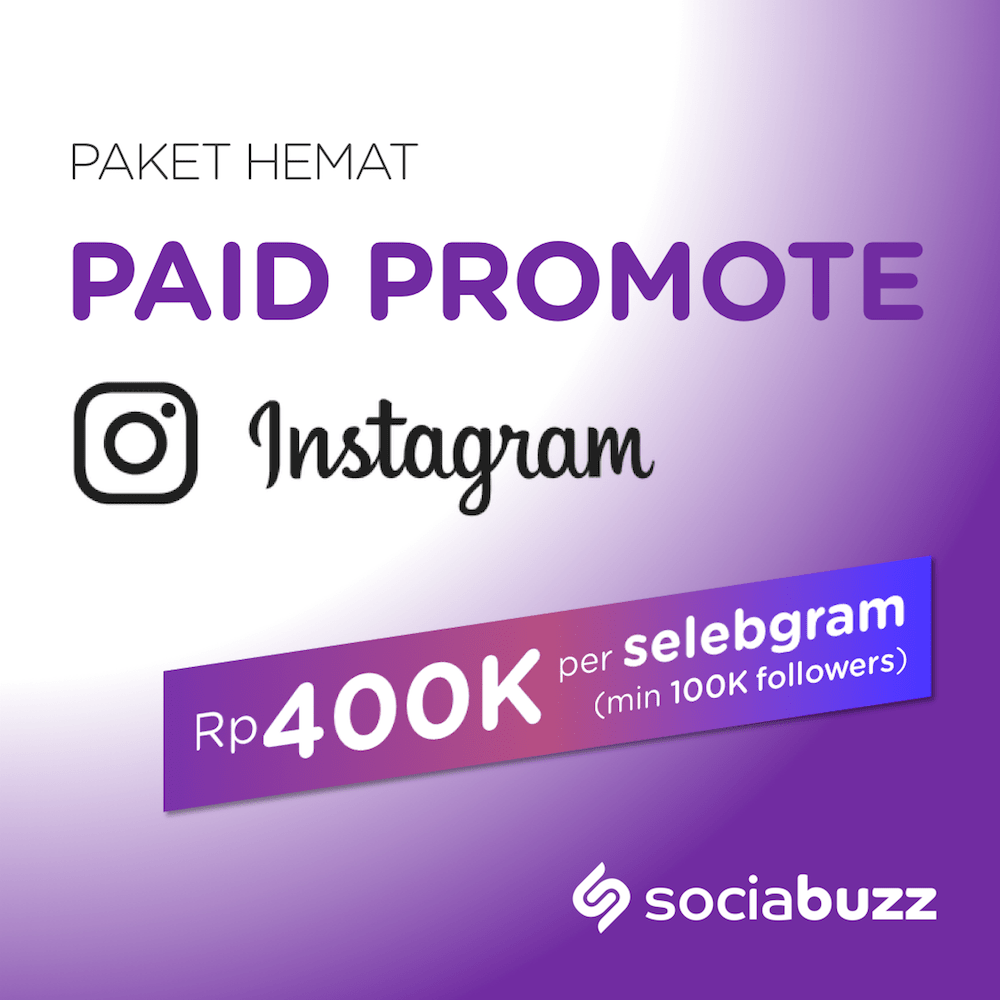 Paket Paid Promote Instagram (5 selebgram min. 100K followers)
