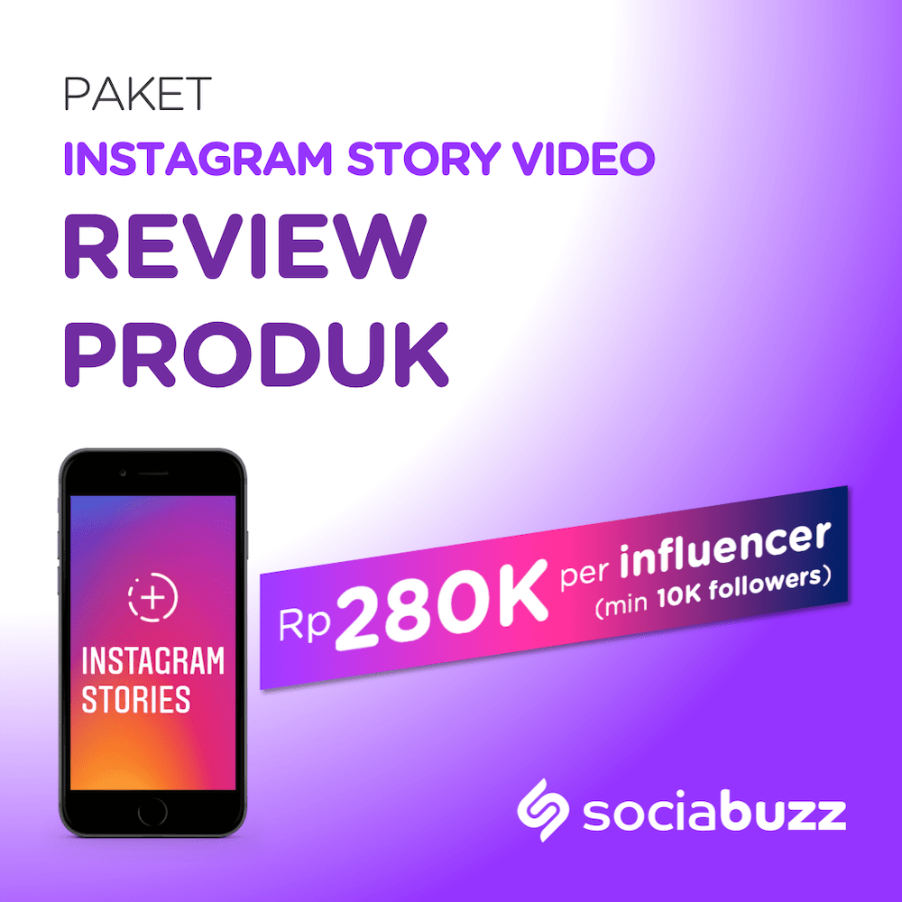 Paket Review & Testimoni Produk - Instagram Story Video (10 influencer min. 10K followers)
