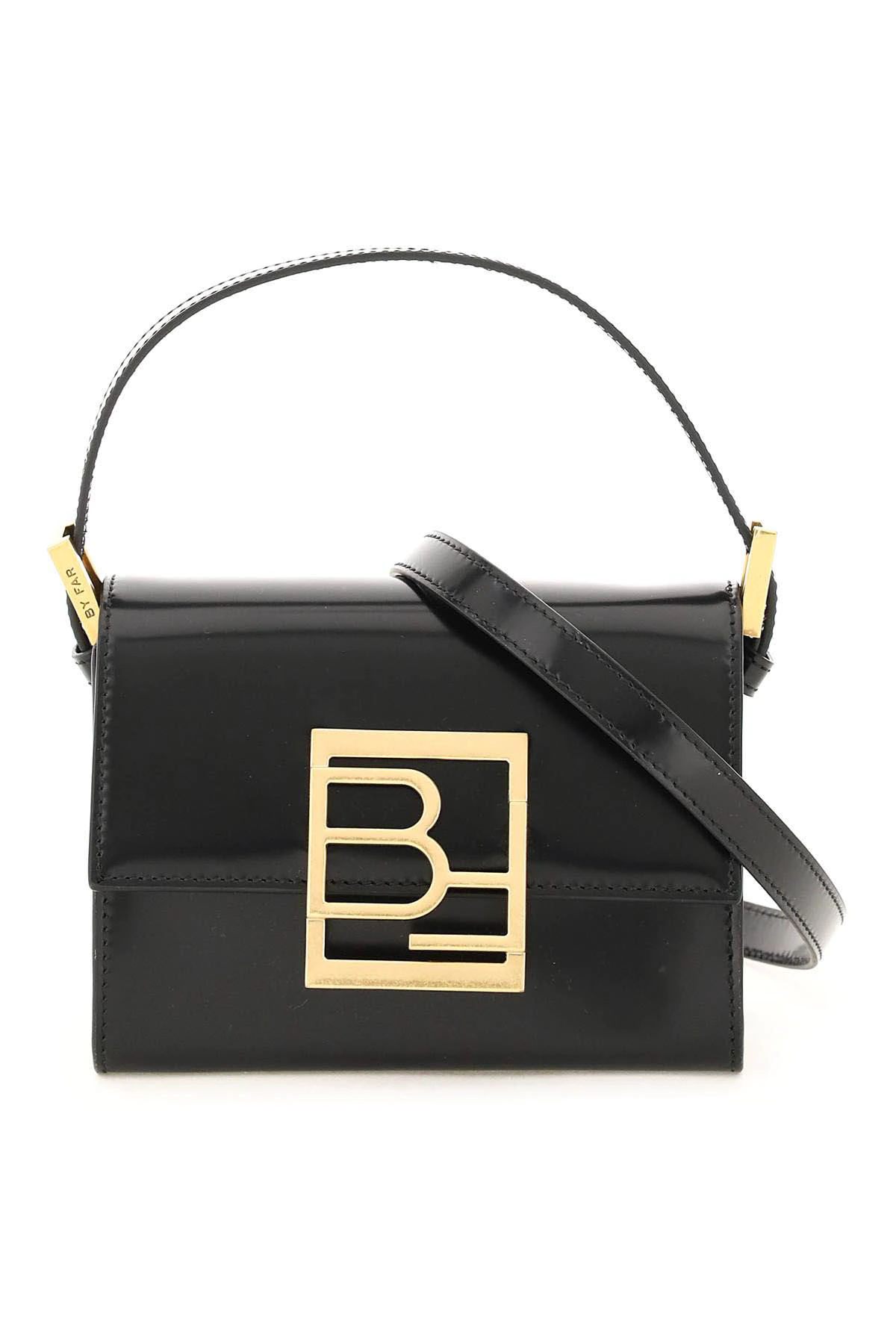 BY FAR SEMI PATENT LEATHER FRAN BAG OS Black Leather
