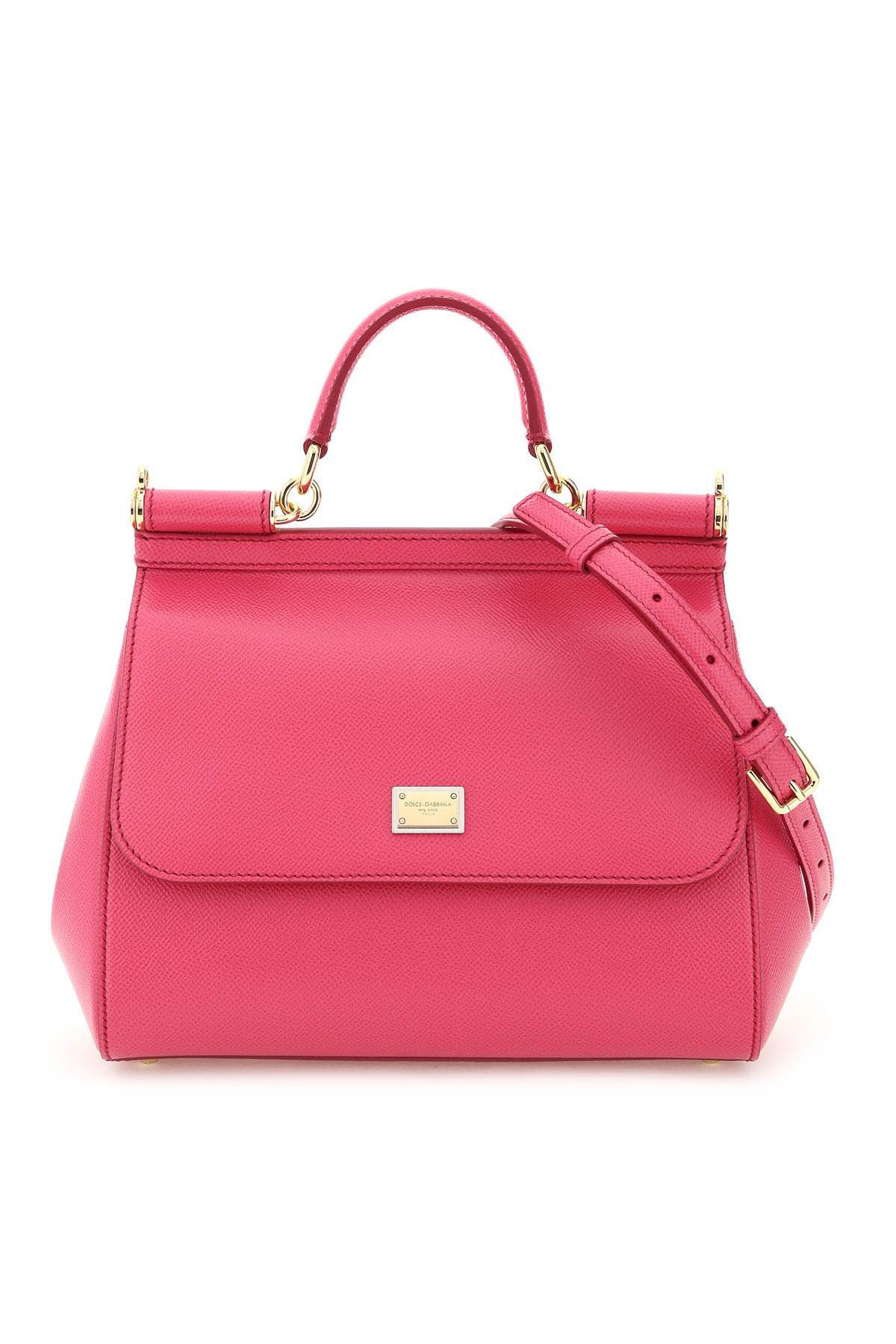 DOLCE & GABBANA MEDIUM SICILY BAG OS Fuchsia Leather