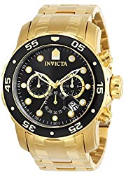 Invicta Men's Pro Diver Scuba 48mm Gold Tone Stainless Steel Chronograph Quartz Watch