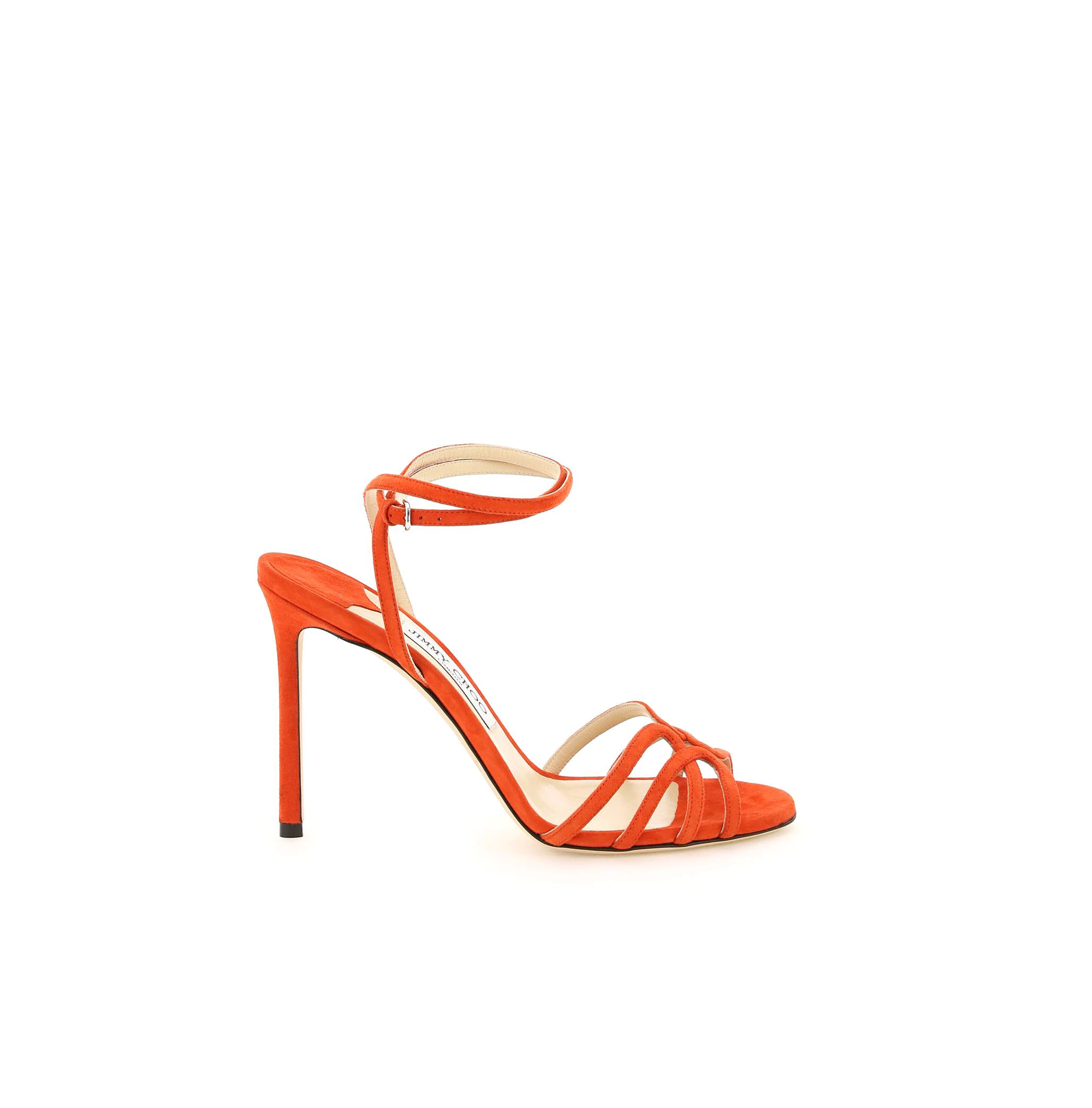 JIMMY CHOO MIMI SANDALS 100 39 Red Leather