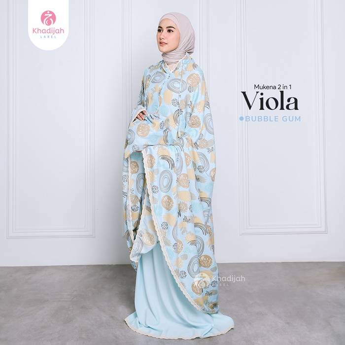 Khadijah Label - Mukena Jumbo Viola2 in 1 All Size Bubble Gum