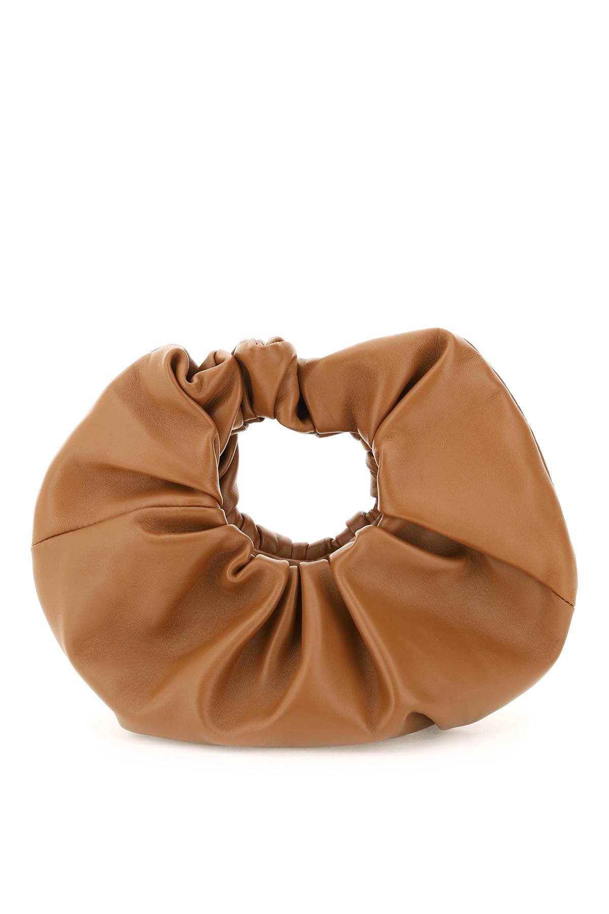 MANSUR GAVRIEL MINI SCRUNCHIE BAG OS Brown Leather