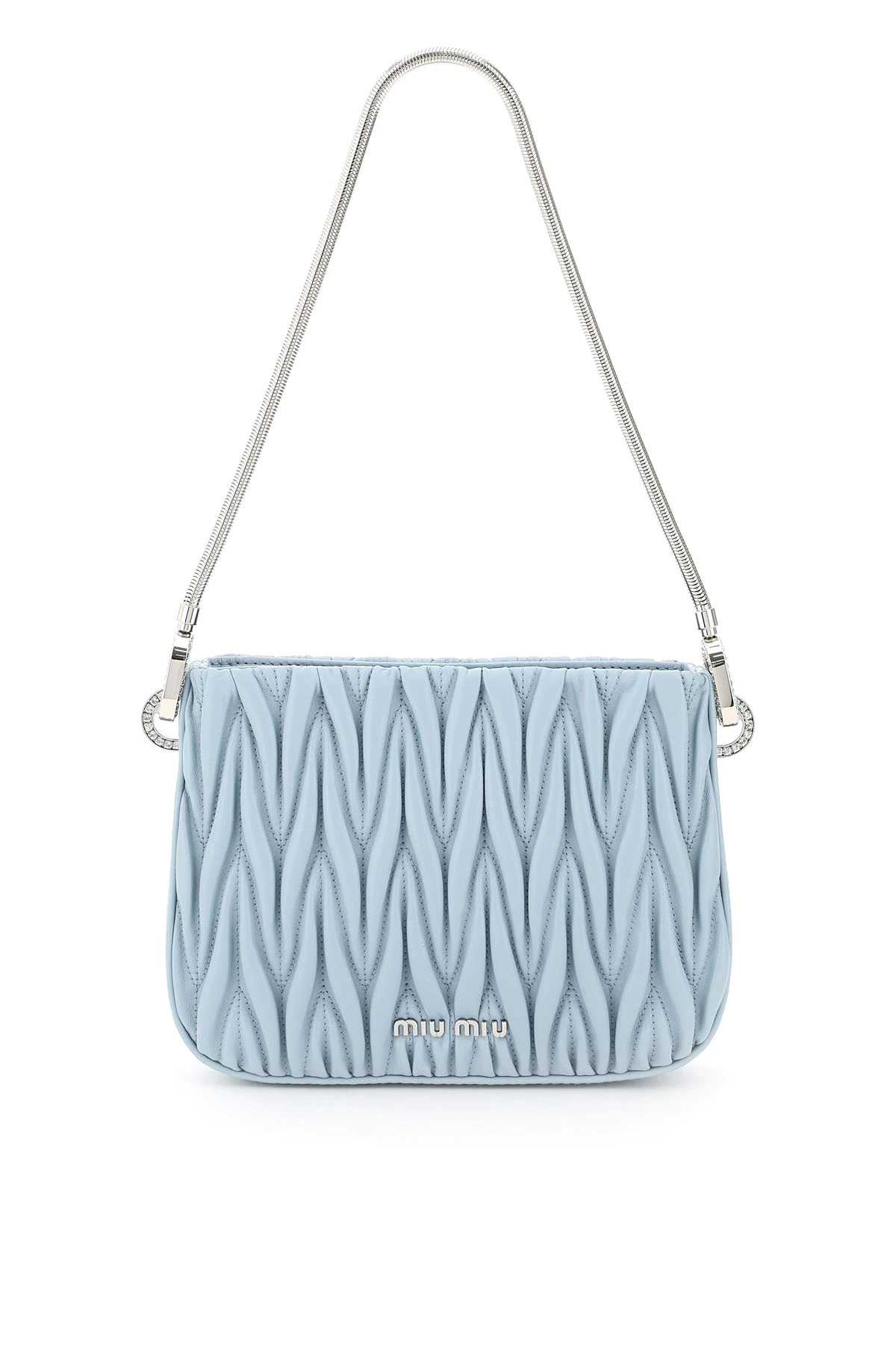 MIU MIU MIU SASSY QUILTED BAG OS Light blue Leather
