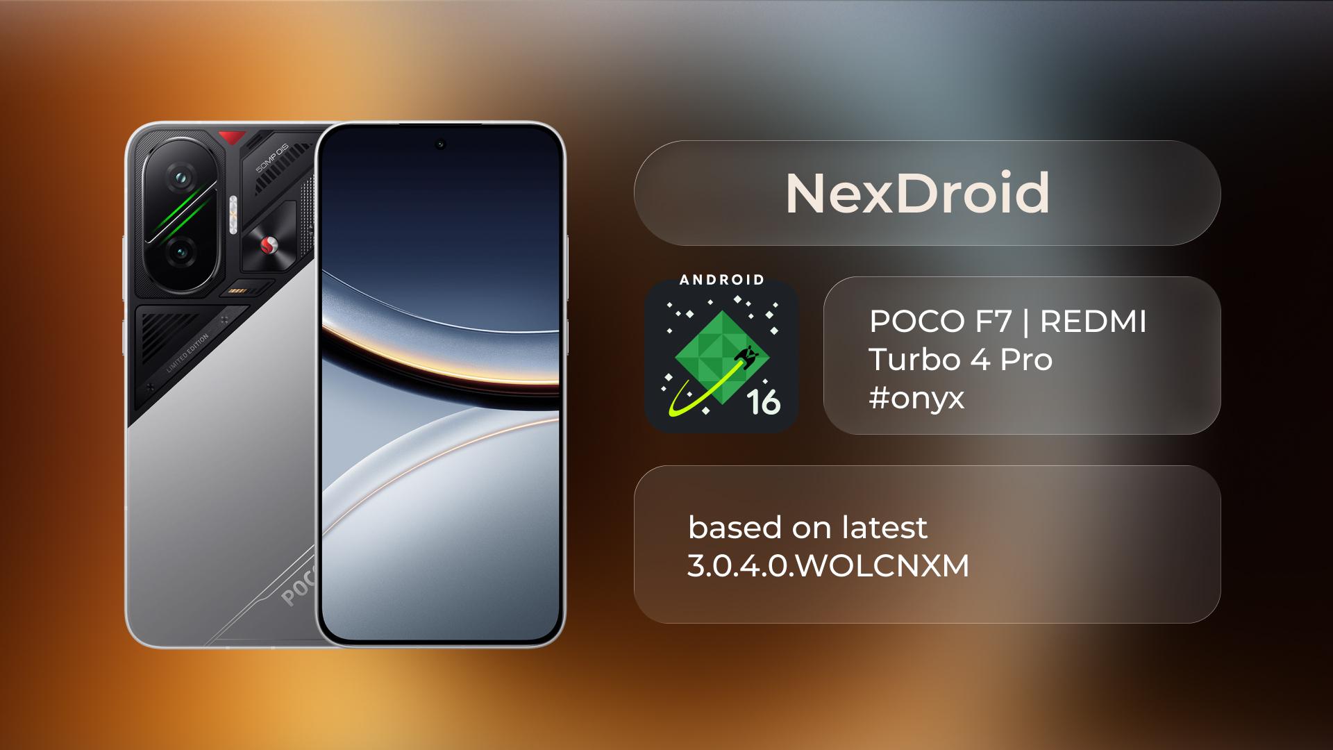 NexDroid [Extended] [v1.0] [HyperOS3] REDMI Turbo 4 Pro/ POCO F7 