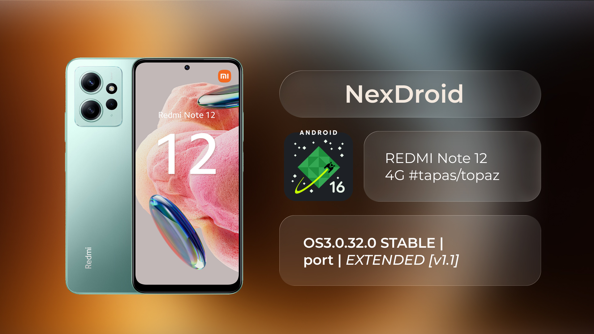 NexDroid [Extended] [v1.1] [HyperOS3] REDMI Note 12 4G